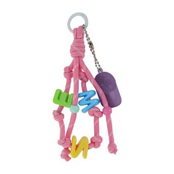 Beaded Knotted Lanyard with Hat Handbag Charm 1 pc
