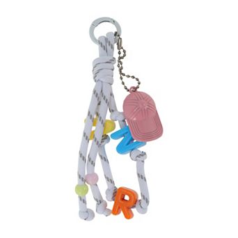 Beaded Knotted Lanyard with Hat Handbag Charm 1 pc