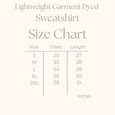 Embroidered Apple - Women's Lightweight Garment Dyed Sweatshirt