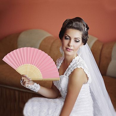 Portable DIY 7-Inch Blank Folding Fan 1 Pc