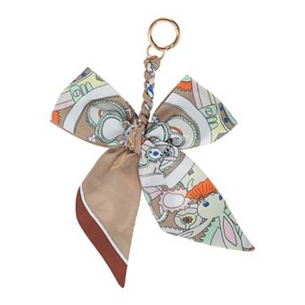 Trendy Long Scarf Ribbon Bow Handbag Charm 1 pc
