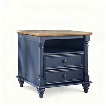 24-Inch Rustic Side Table, SuitableforBedroom/Living Room