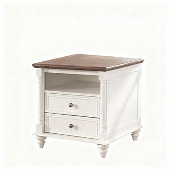 24-Inch Rustic Side Table, SuitableforBedroom/Living Room