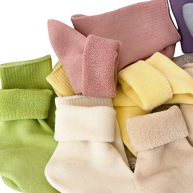 3-Pair Crew Socks Soft Knit Fabric Ribbed Cuff Comfortable Everyday Wear Giftable Basic Sock Set