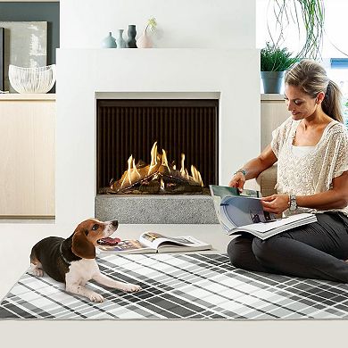 Modern Area Rug Machine Washable Non Shedding Stain Resistant Floor Cover for Living Room Laundry