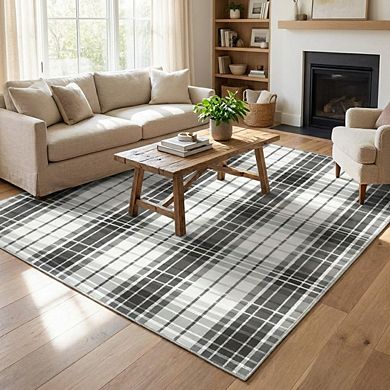 Modern Area Rug Machine Washable Non Shedding Stain Resistant Floor Cover for Living Room Laundry