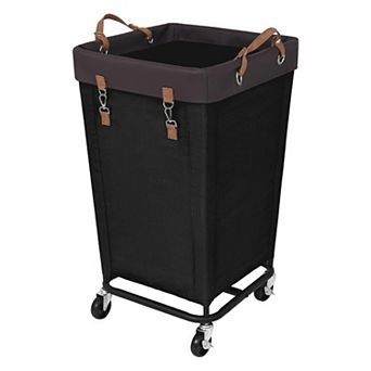 160L Rolling Laundry Basket with Wheels for Easy Family Laundry