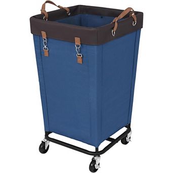 160L Rolling Laundry Basket with Wheels for Easy Family Laundry