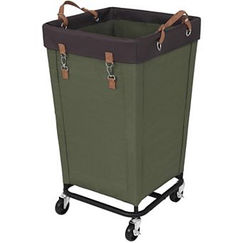 160L Rolling Laundry Basket with Wheels for Easy Family Laundry