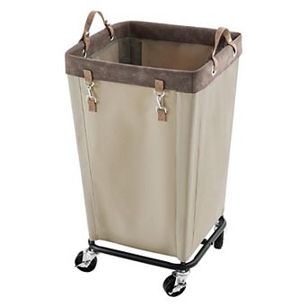 160L Rolling Laundry Basket with Wheels for Easy Family Laundry