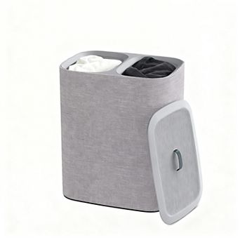 23.8 Gal Laundry Hamper with 2 Removable Bags - Cotton Exterior