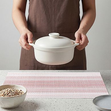 Rectangle Placemats Set of 6 Plastic Mat for Kitchen Dining Heat Resistant Table Mat 17.7x11.8 inch