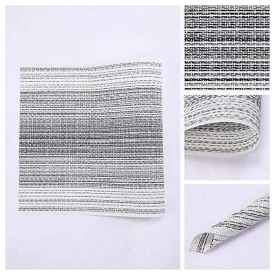 Rectangle Placemats Set of 6 Plastic Mat for Kitchen Dining Heat Resistant Table Mat 17.7x11.8 inch