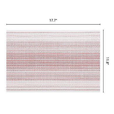 Rectangle Placemats Set of 6 Plastic Mat for Kitchen Dining Heat Resistant Table Mat 17.7x11.8 inch