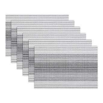 Rectangle Placemats Set of 6 Plastic Mat for Kitchen Dining Heat Resistant Table Mat 17.7x11.8 inch
