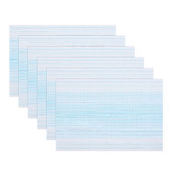 Rectangle Placemats Set of 6 Plastic Mat for Kitchen Dining Heat Resistant Table Mat 17.7x11.8 inch