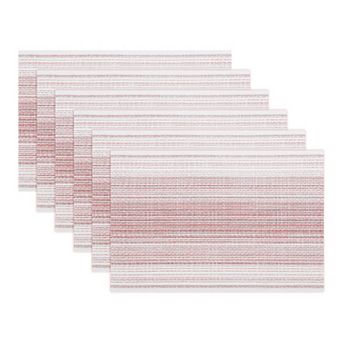 Rectangle Placemats Set of 6 Plastic Mat for Kitchen Dining Heat Resistant Table Mat 17.7x11.8 inch