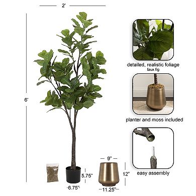 Fidmont Faux Fiddle Fig Tree