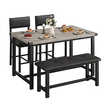 Wooden Dining Table Set for 4