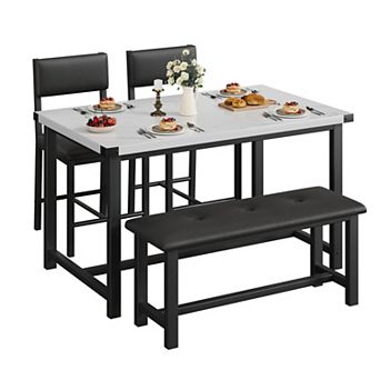Wooden Dining Table Set for 4