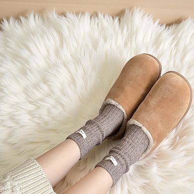 Women's 3-Pair Ribbed Crew Socks Set Soft Stretch Knit Fabric Minimal Everyday Comfort Socks