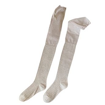 Women's Knee High Ribbed Socks Soft Stretch Knit Slouchy Style Comfortable Single Pair Fashion Sock