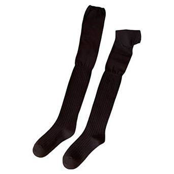 Women's Knee High Ribbed Socks Soft Stretch Knit Slouchy Style Comfortable Single Pair Fashion Sock