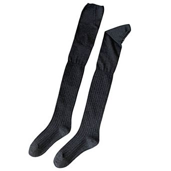 Women's Knee High Ribbed Socks Soft Stretch Knit Slouchy Style Comfortable Single Pair Fashion Sock