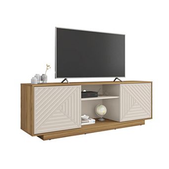 GOODSILO Modern TV Stand for Large Screens with Spacious Storage Cabinets