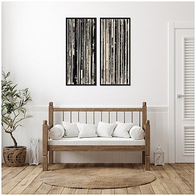 33 RPM Black and White Panel No. 1 & 2 2 Piece Framed Canvas Wall Art Set by Robert Cadloff