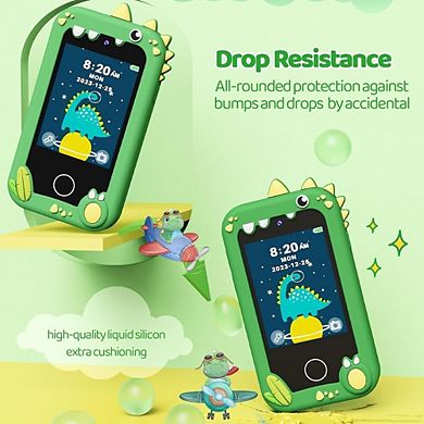 Kids Green Dinosaur Play Phone with Camera