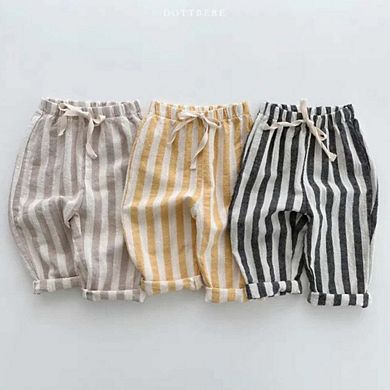 Baby Breathable Thin Striped Loose Comfortable Pants