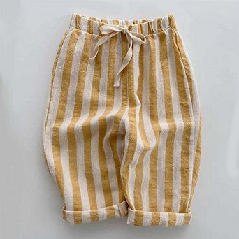 Baby Breathable Thin Striped Loose Comfortable Pants