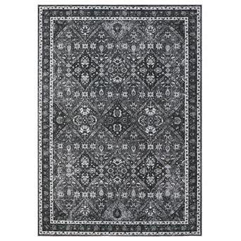 Medallion Area Rug Machine Washable Non Slip Non Shedding Stain Resistant Floor Cover for Bedroom