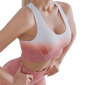 Sol Living Women's Y-Shaped Back Sports Bra High Support Shockproof