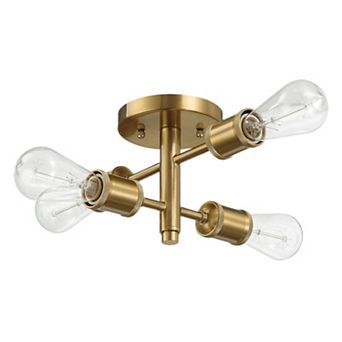 ELEMENT ACE Four-Light Semi Flush Mount Vintage Ceiling Pendant Fixture