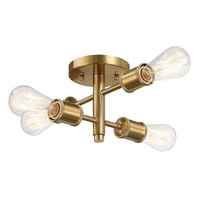 ELEMENT ACE Four-Light Semi Flush Mount Vintage Ceiling Pendant Fixture