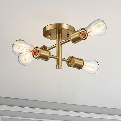 ELEMENT ACE Four-Light Semi Flush Mount Vintage Ceiling Pendant Fixture