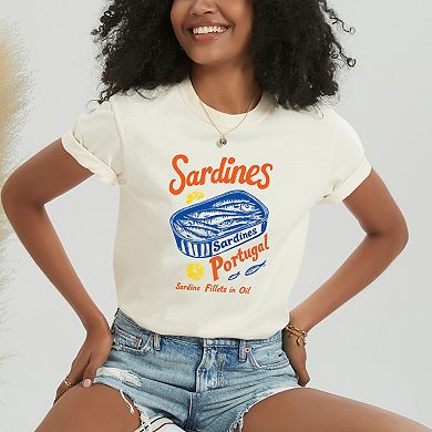 Sardines Portugal - Women's Garment Dyed Graphic T-Shirt