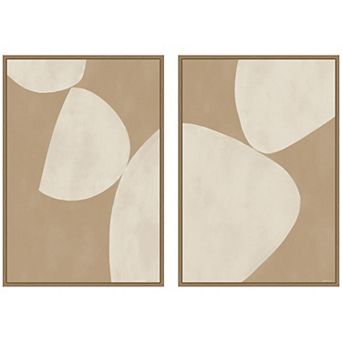 Balance 01 & 02 2 pc Framed Canvas Wall Art Set by Gabrielly Guedes