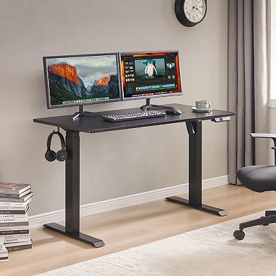 GOODSILO Height Adjustable Electric Standing Desk with Spacious Worksurface