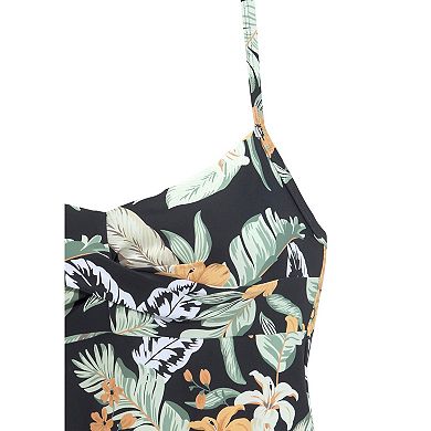 Lascana Women's Tropical Print Underwire Tankini Top