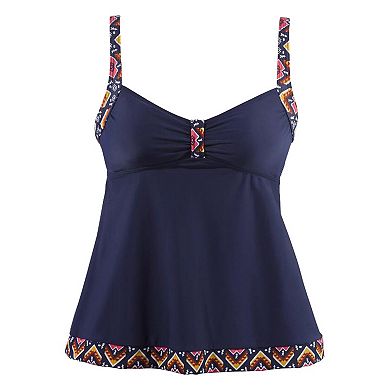 Lascana Women's Contrast Print Tankini Top