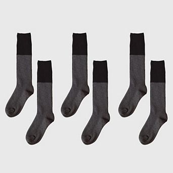 Women's 6 pk Ribbed Slouch Socks - Cozy Mid-Calf Socks for Casual & Lounge Wear