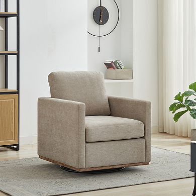 GOODSILO Square Swivel Accent Chair with Upholstered Design for Living Spaces