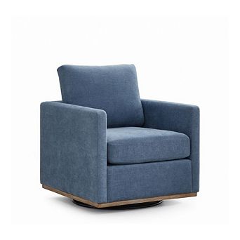 GOODSILO Square Swivel Accent Chair with Upholstered Design for Living Spaces
