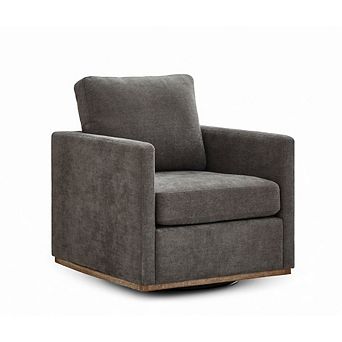 GOODSILO Square Swivel Accent Chair with Upholstered Design for Living Spaces