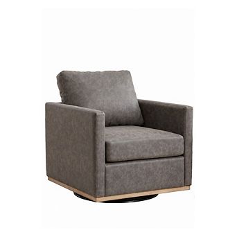 GOODSILO Square Swivel Accent Chair with Upholstered Design for Living Spaces