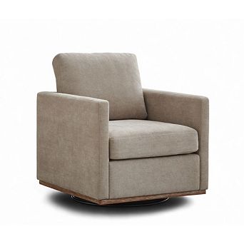 GOODSILO Square Swivel Accent Chair with Upholstered Design for Living Spaces