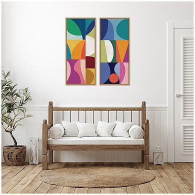 Abstract Panels 2 Piece Framed Canvas Wall Art Set by Rachel Lee